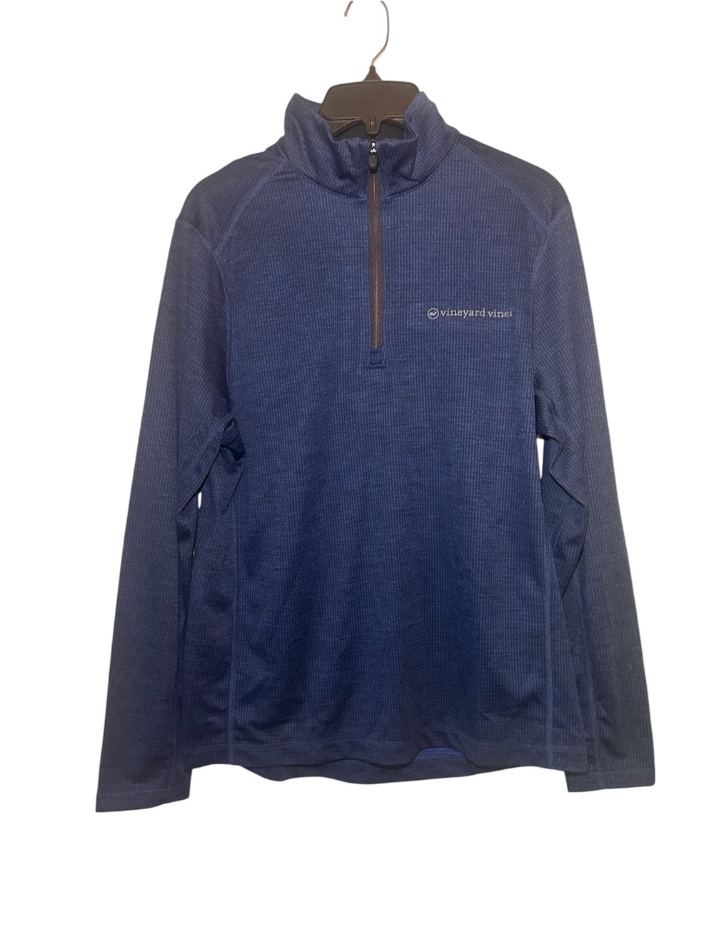 Vineyard Vines Navy and Orange‎ Quarter-Zip Pullover
